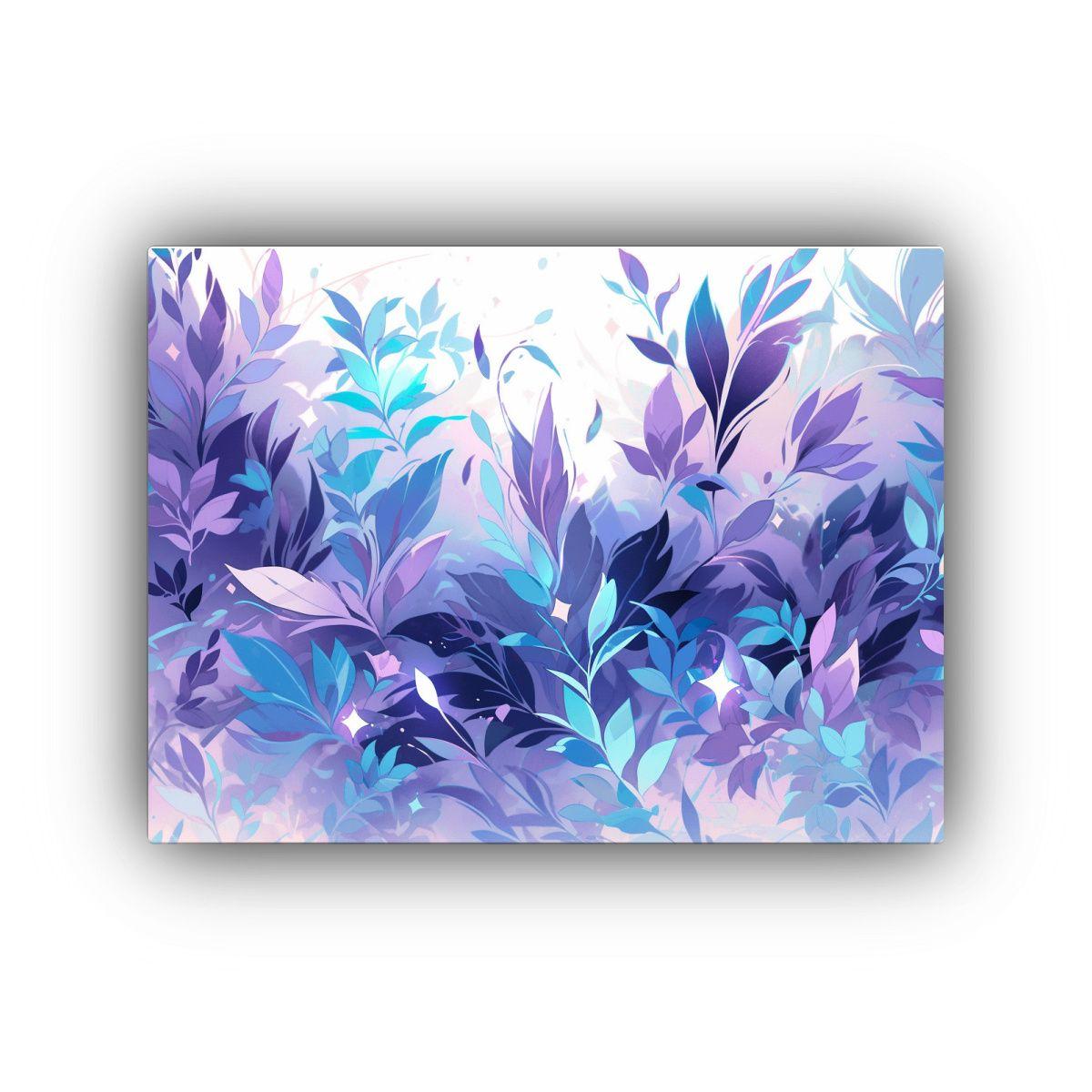 Cuadro Moderno Alegría Colores Púrpura Y Turquesa Neonoir  75x50cm-0