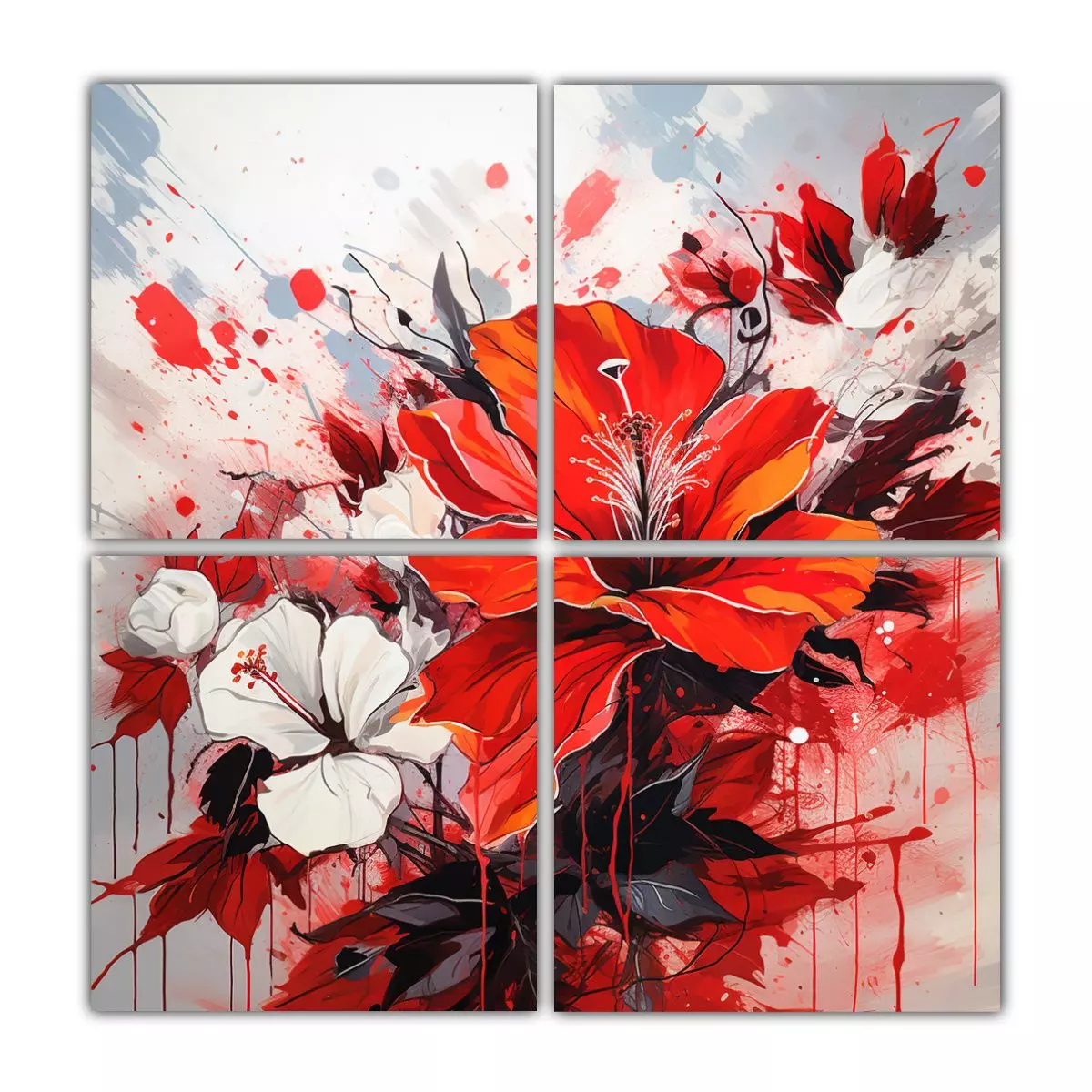 Cuatro Cuadros Decorativos De Alta Calidad En 180x180 Cm-0