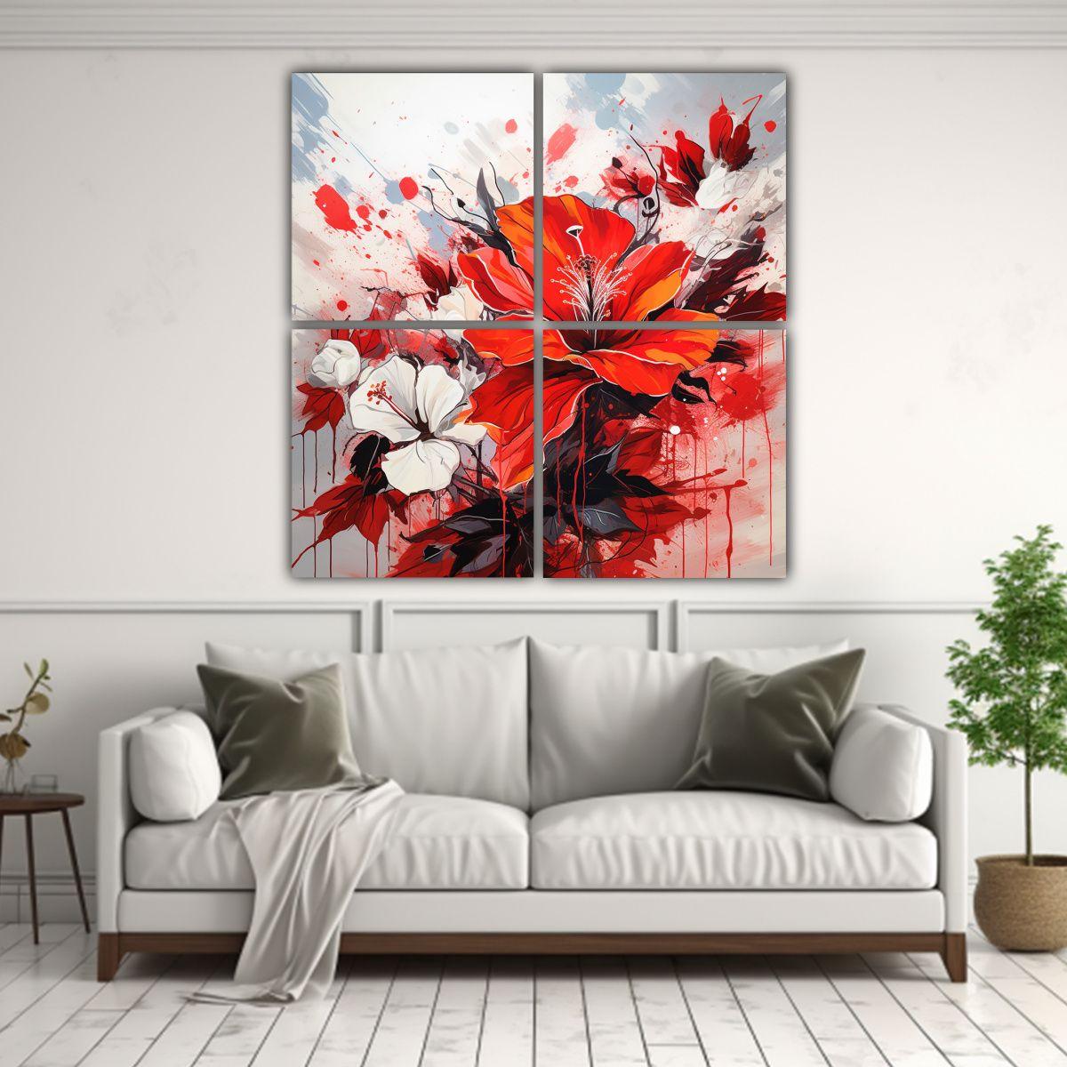 Cuatro Cuadros Decorativos De Alta Calidad En 180x180 Cm-2