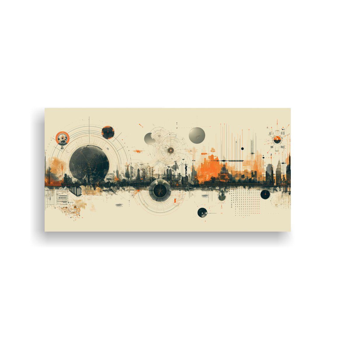 Cuadro Detallada De Un Gráfico Mostrando La 100x50cm-0