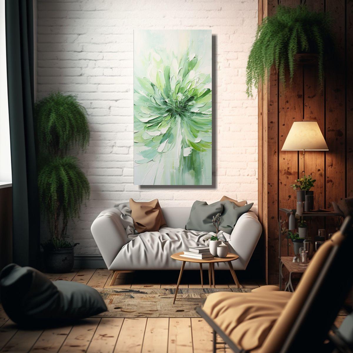 Tela En Bastidor Decorativo Vida A Cuadro Floral 70x140cm-2