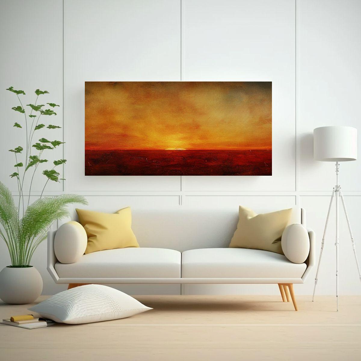 Pintura Artística De Horizonte En Cielo 100x50cm-2