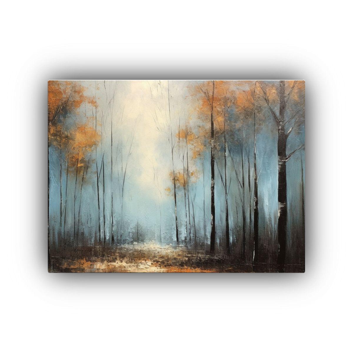 Pintura De árboles Con Hojas Otoñales Al Estilo De Decorac 90x60cm-0