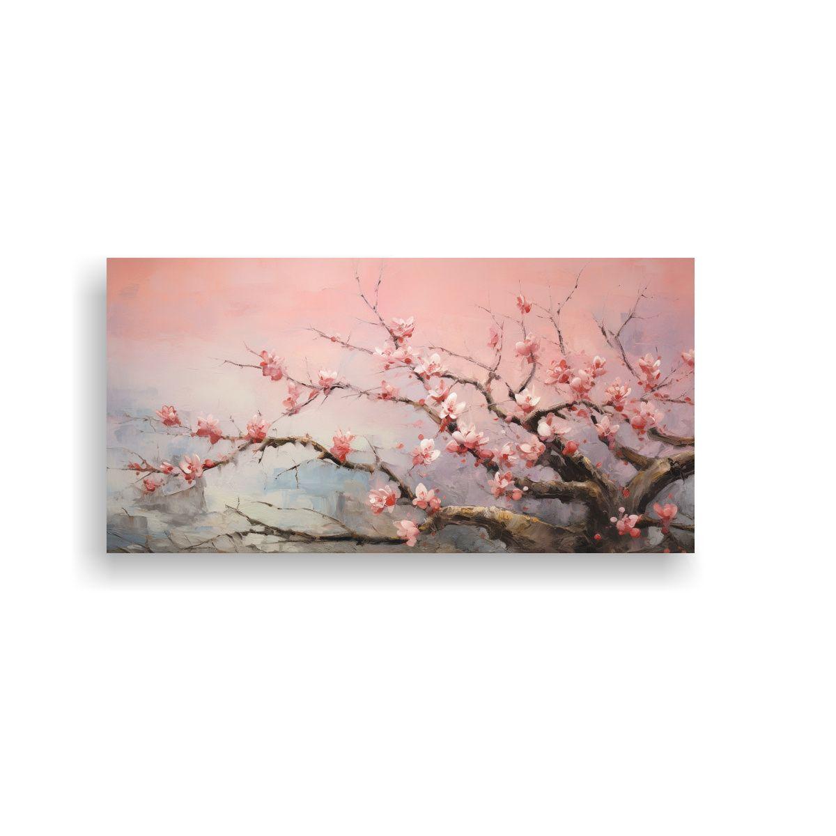 Pintura Abstracta Detallada De Un Durazno En Estil 40x20cm-0