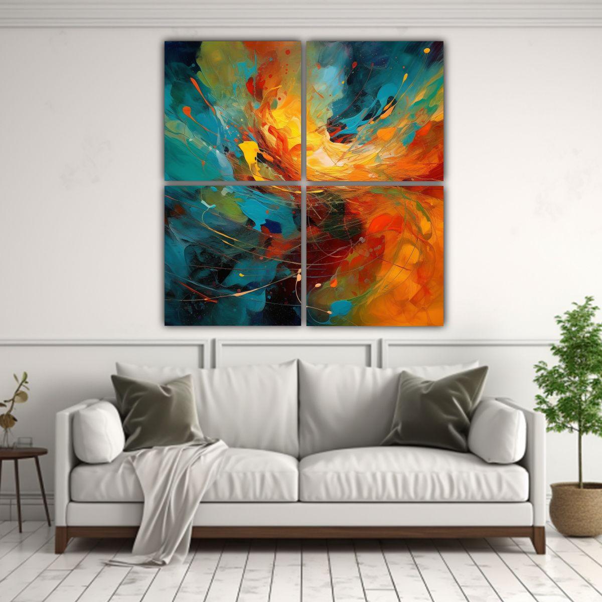 Cuadro Llamativo Feij Aquí Y Ahora, Arte 140x140 Cm-2