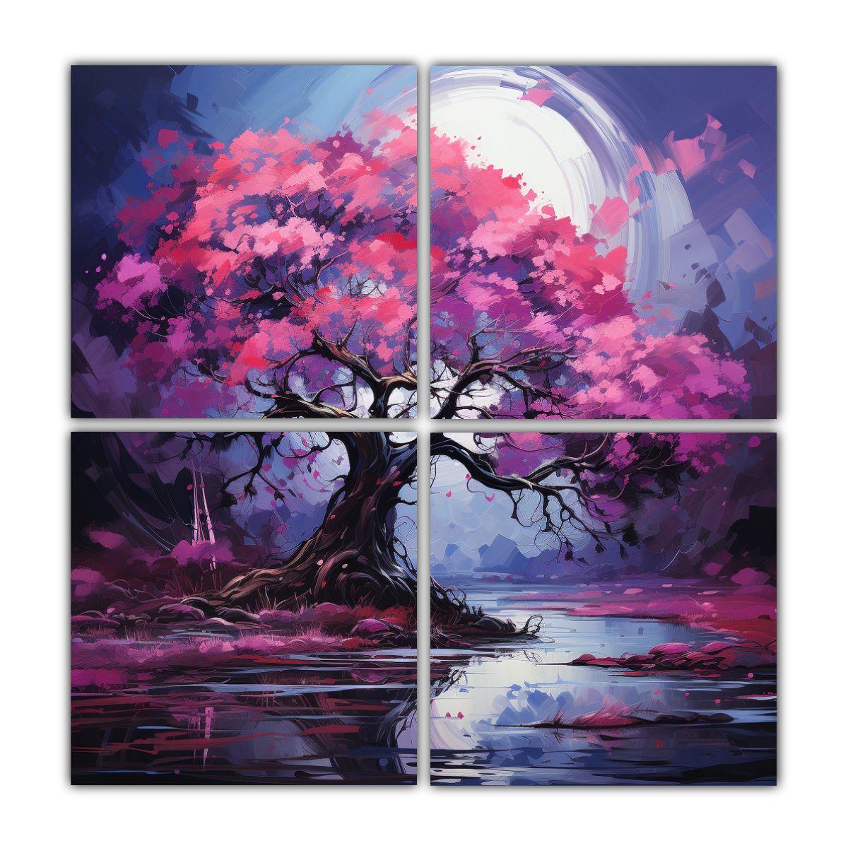 Pinturas Decorativas Modernas De Lienzo: Willow 140x140 Cm-0