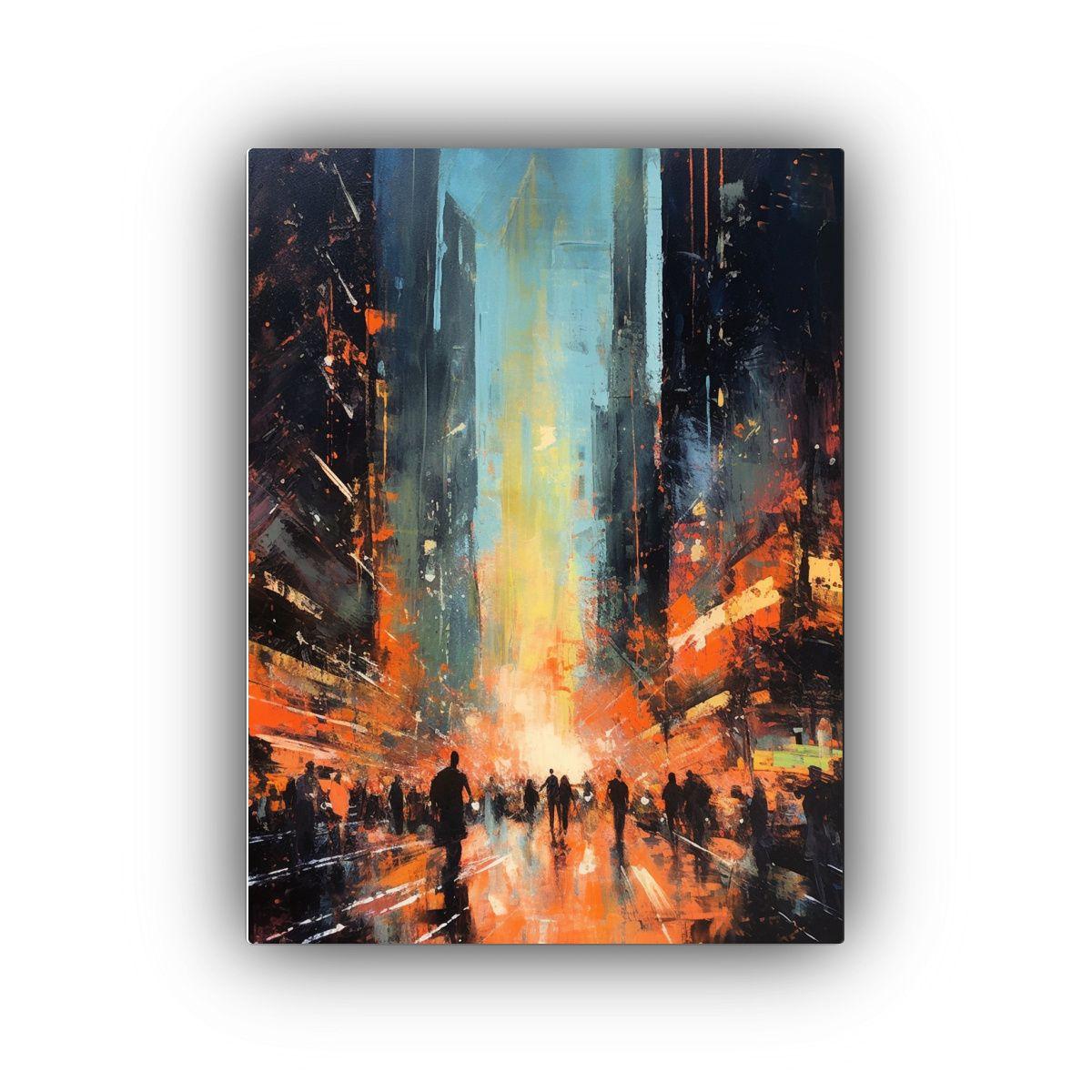 1 Cuadro Conceptual Intenso De Una Ciudad 50x65cm-0