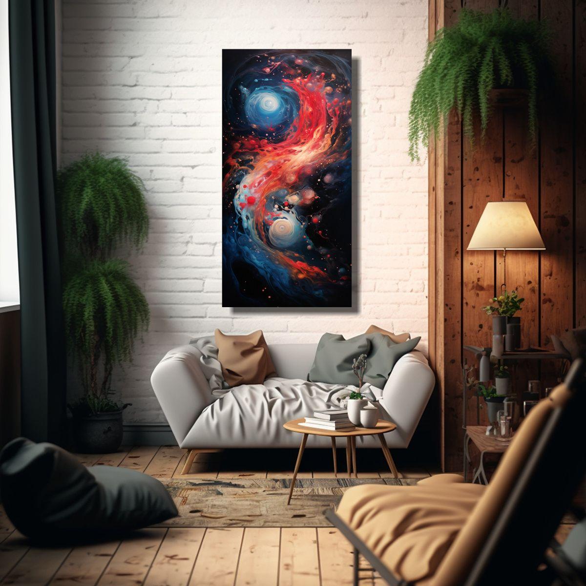 Cuadro Expresión Linda: Galaxias Abstractas 60x120cm-2