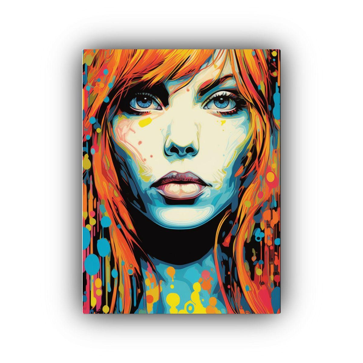 Obra De Arte En Bastidor Con Bonito Retrato 50x65 Cm-0