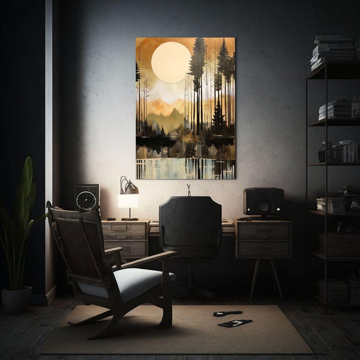 Pinturas Decorativas Inspiradas En Boho: Líneas 30x45cm-2