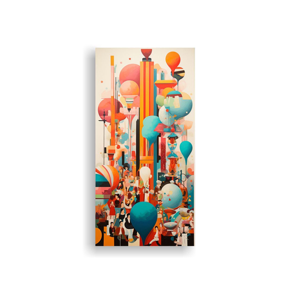 Pintura Decorativa Con Representación Abstracta 60x120cm-0