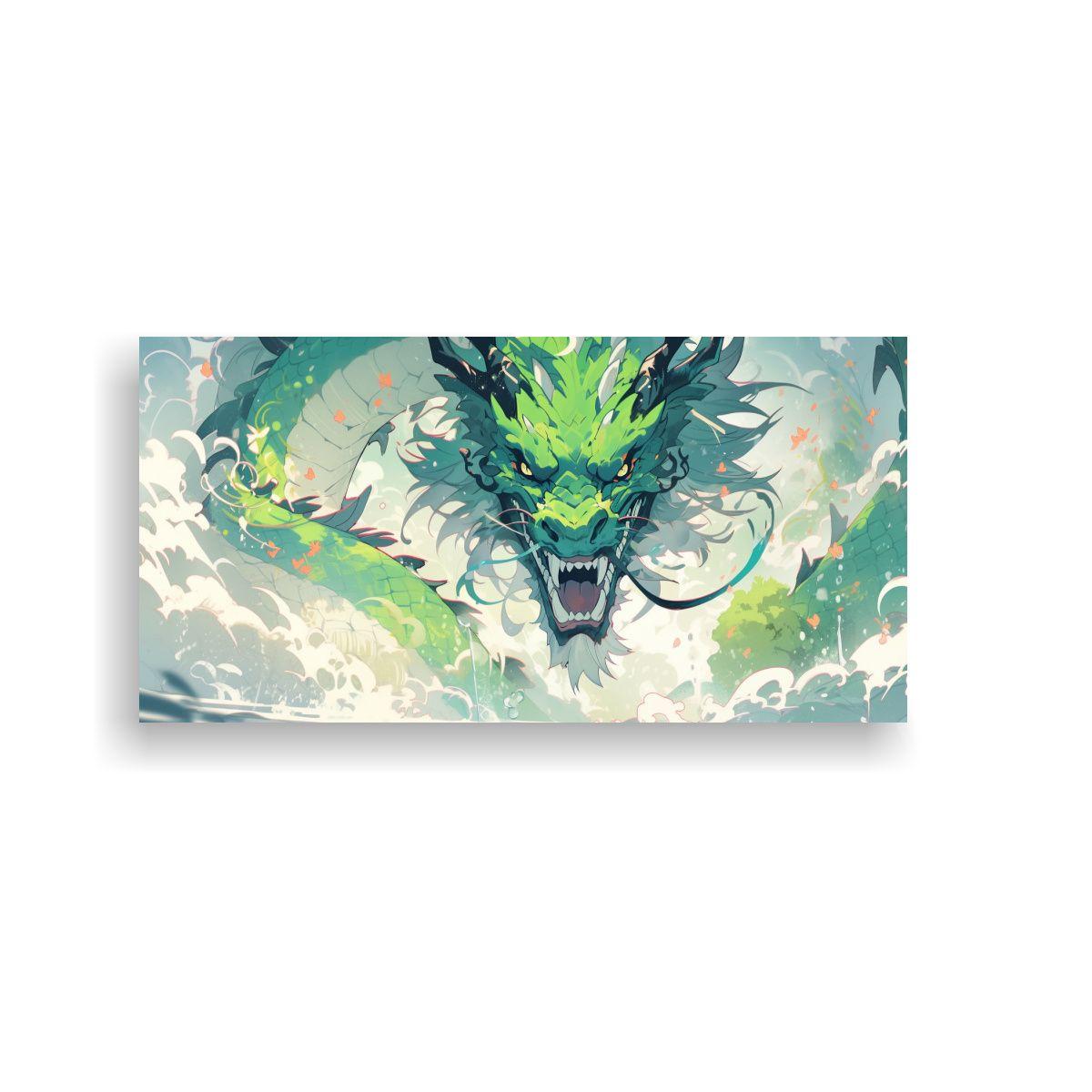 Cuadro Moderno Naturaleza Viva: Dragón En Tonos P 160x80cm-0