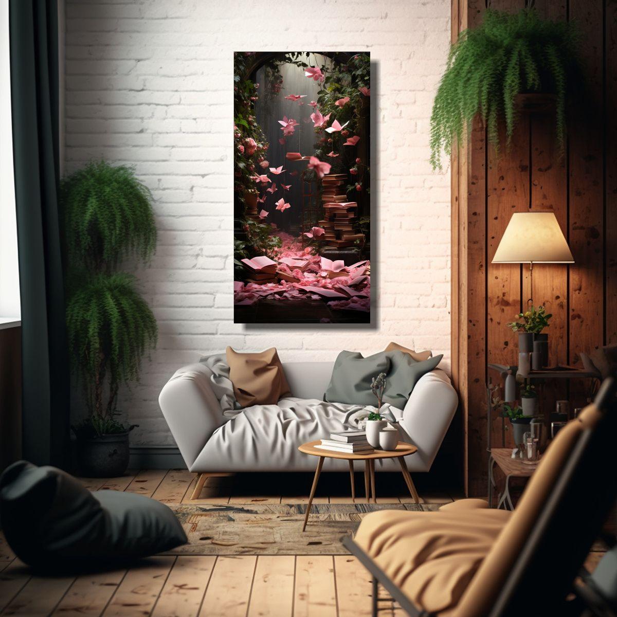 Tela En Bastidor Abstracción Ambiente: 30x60cm-2