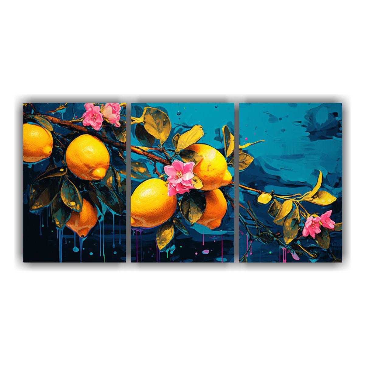 Cuadros Vanguardia Urbano Limonero En Colores 120x60 Cm-0