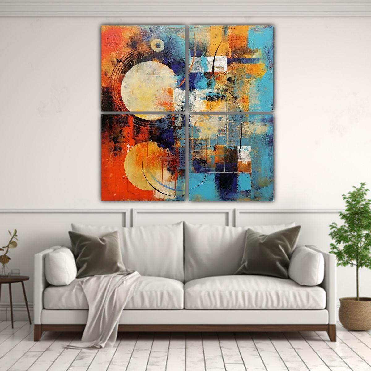 Pintura Abstracta Ganadora Del Premio 4 Canvas 60x60 Cm-2