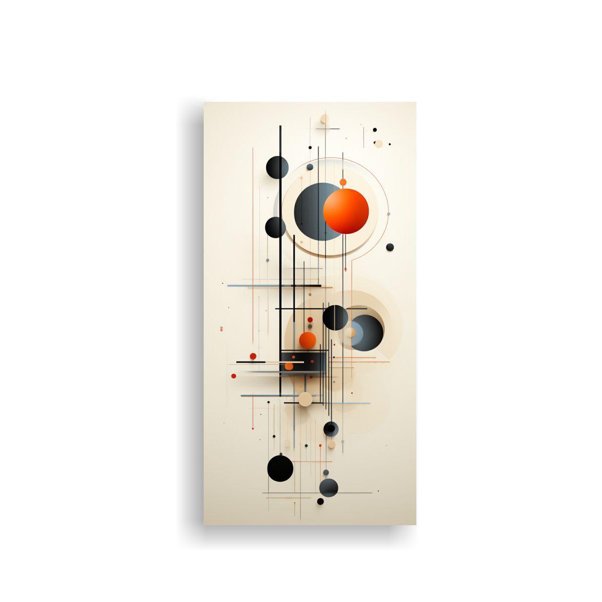 Pintura Geométrica En Bastidor Estilo Galería 80x160cm-0