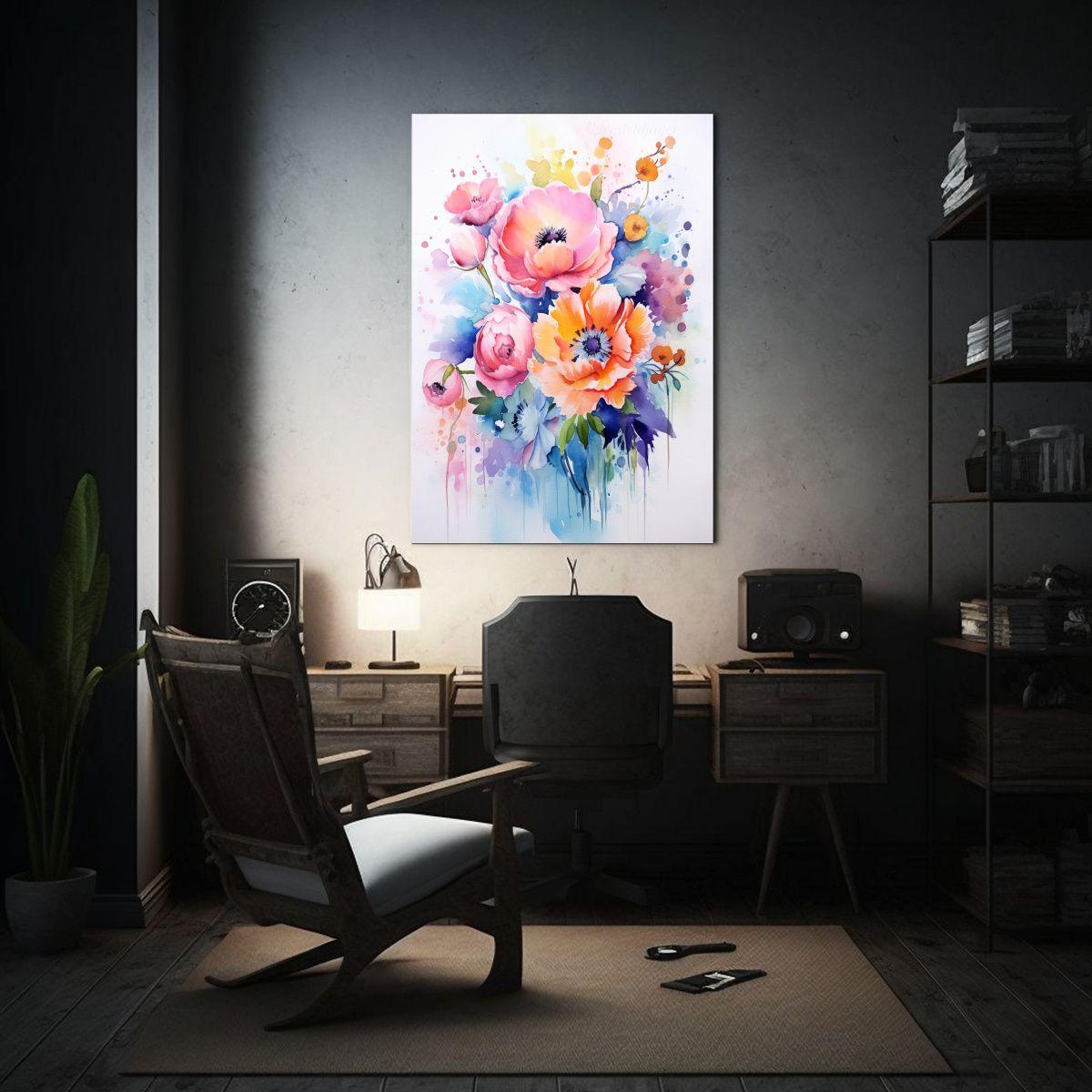 Pinturas Decorativas De Jardín Acuarela Armonía 20x30cm-2