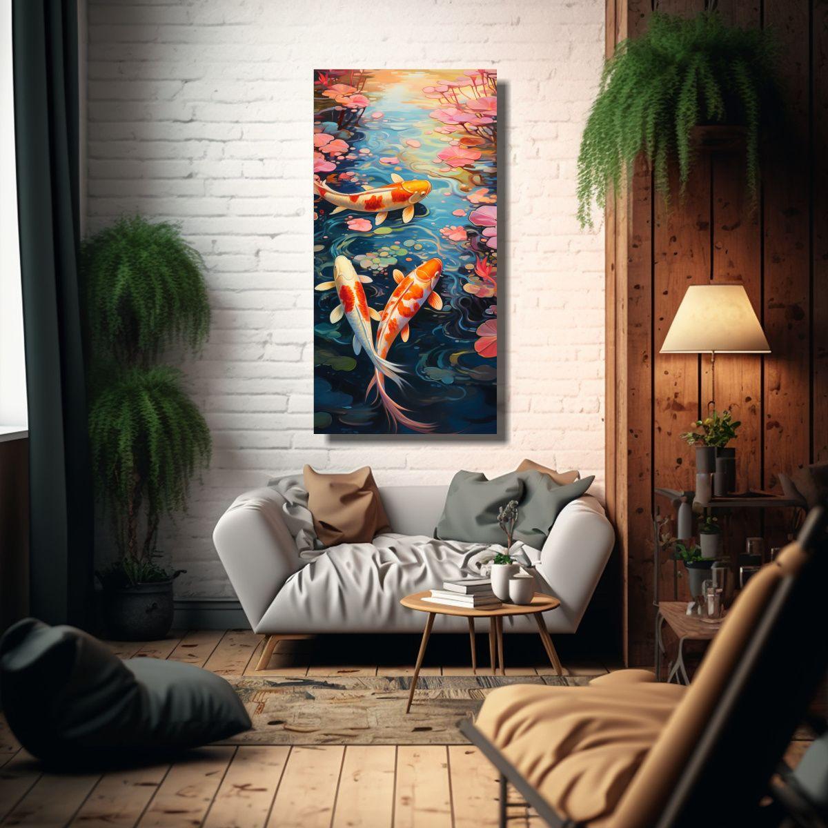 Cuadro Sereno Rizos Abstractos De Un Tranquilo 70x140cm-2