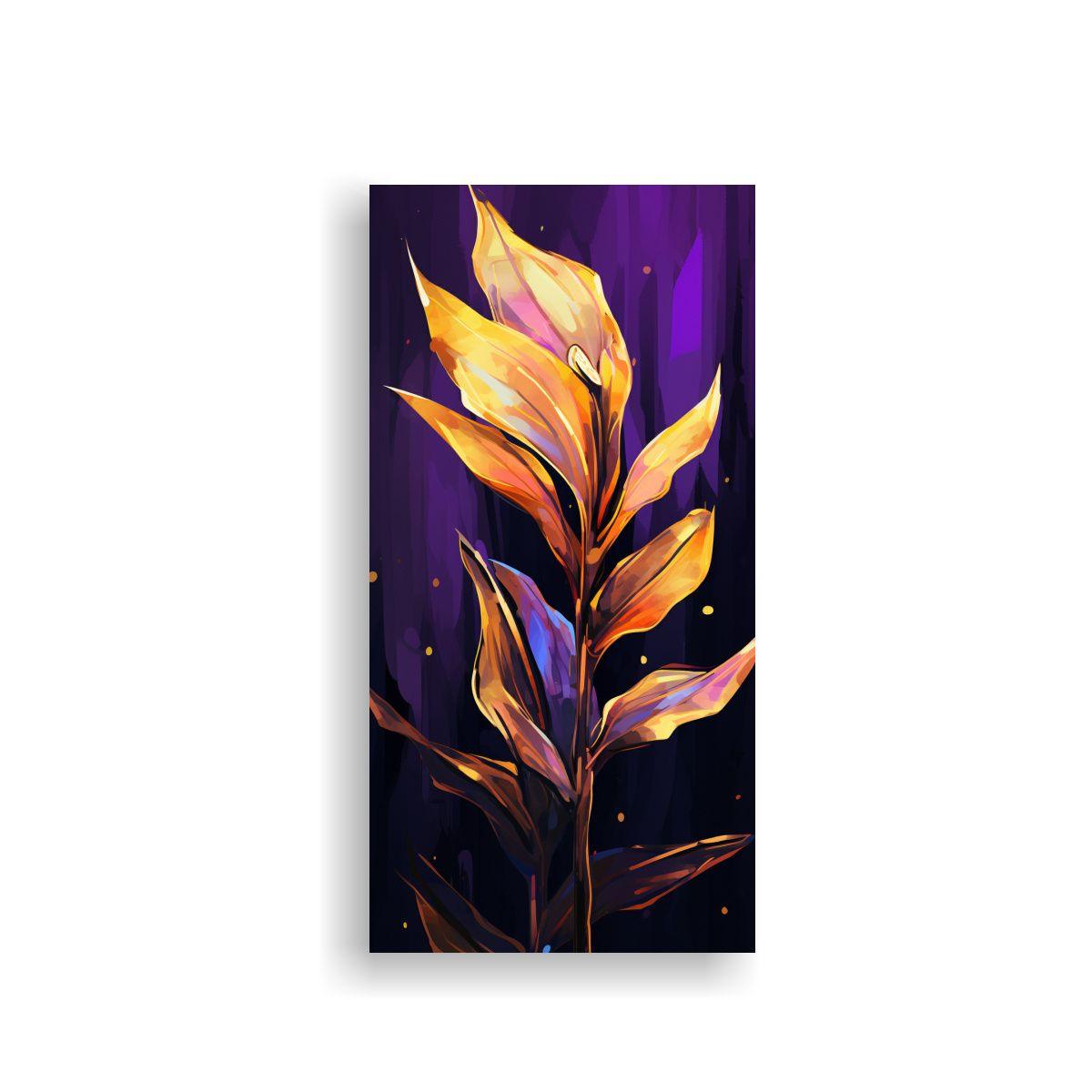 Pintura Decorativa De Hojas De Heliconia En Colore 70x140cm-0