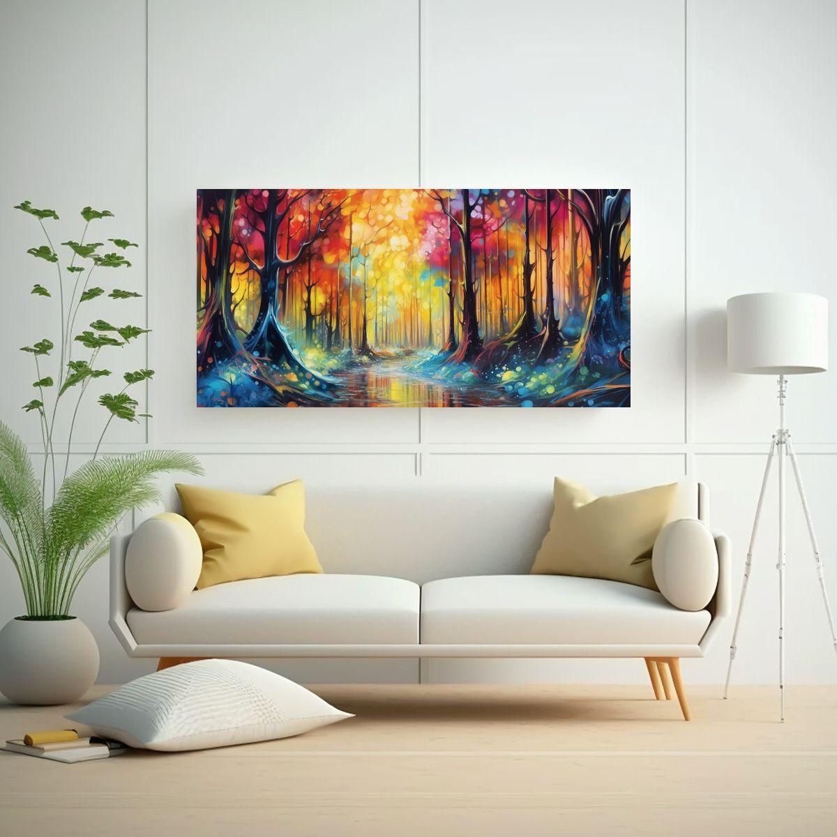 Pinturas Decorativas Majestuosas Estilo Acuarela 100x50 Cm-2