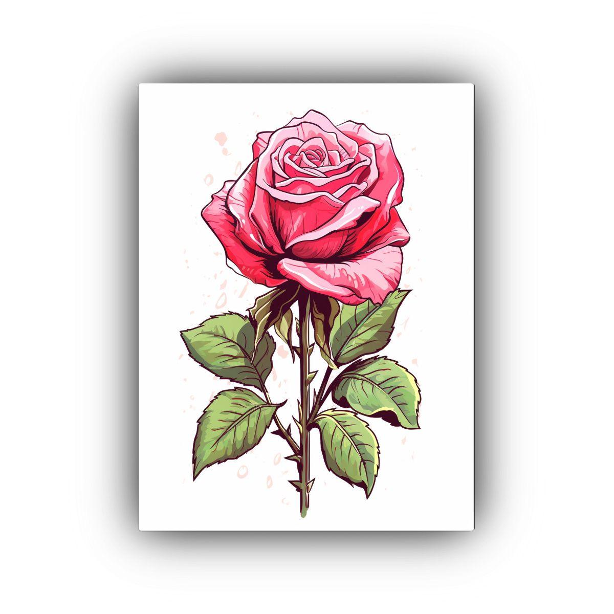 Cuadro De Tela En Bastidor Con Flores Dibujadas A 50x75cm-0