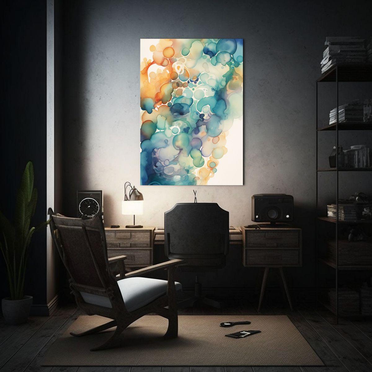 Pintura En Bastidor De Tela Con Textura Acuarela 20x30cm-2