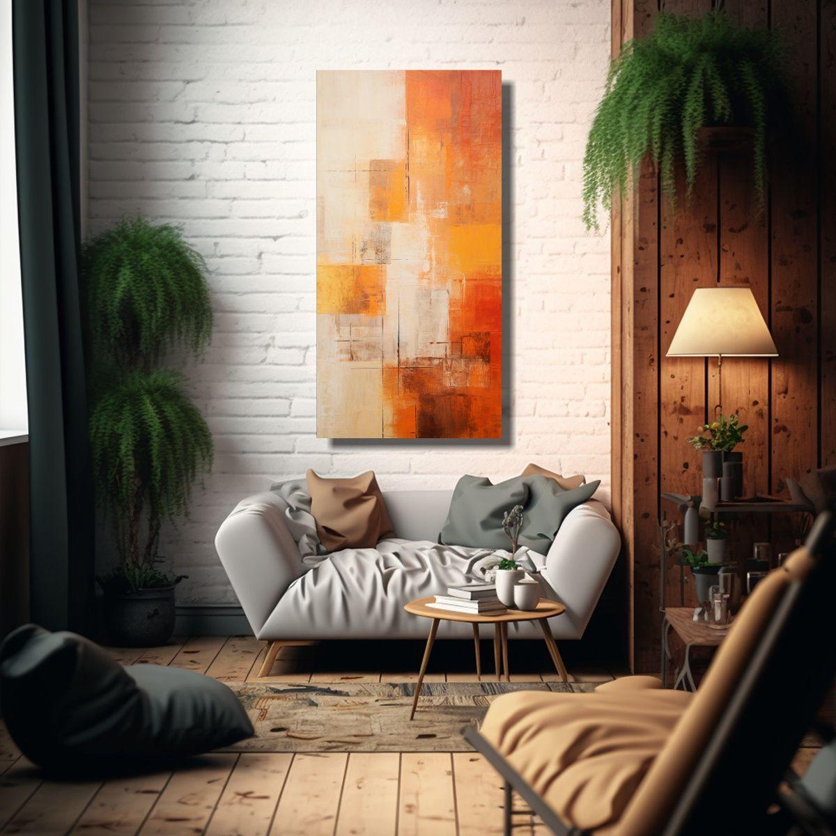 Cuadro Alta Calidad Calma Abstracto En Tono 50x100cm-2