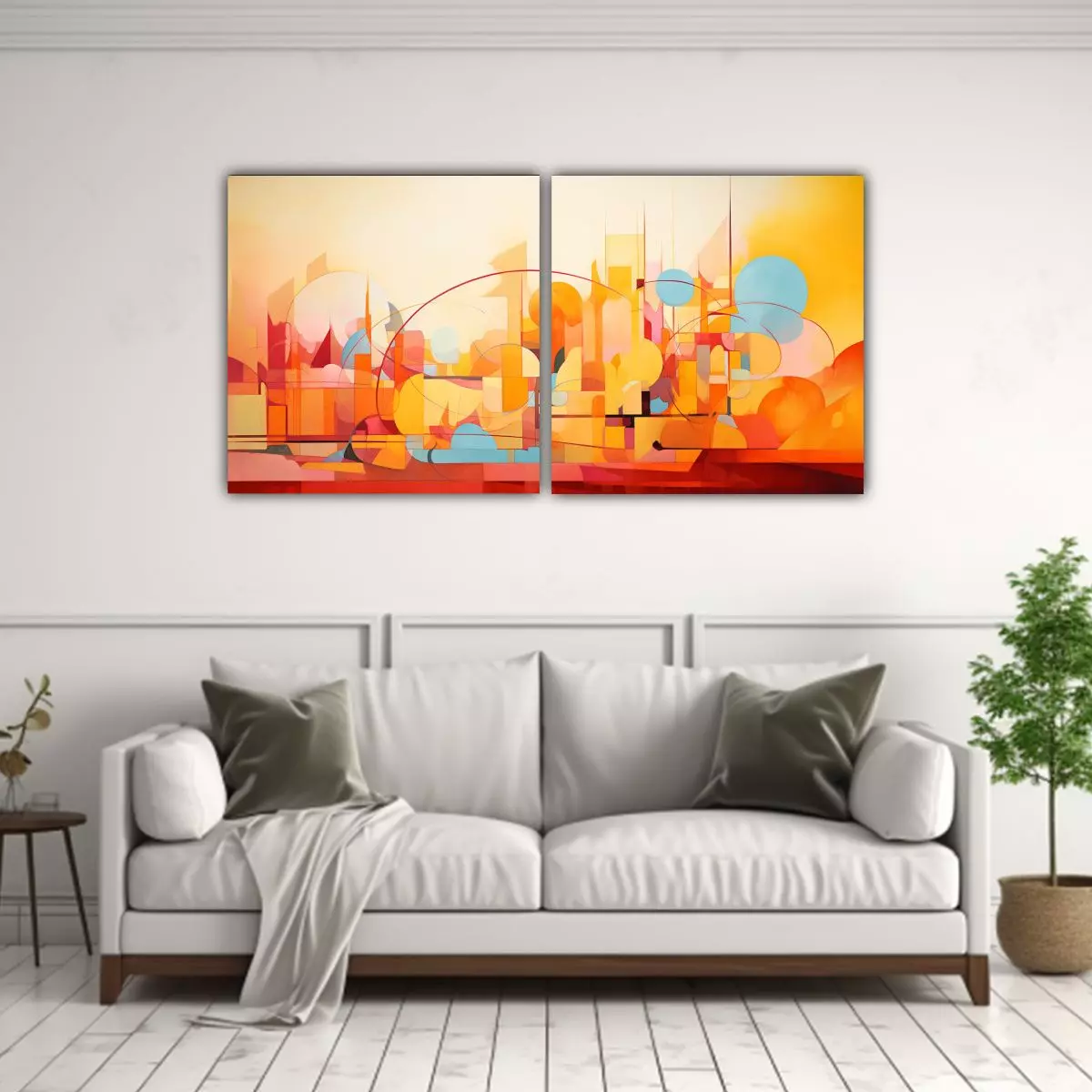 Artes De Pared Abstracción Verano Capturado 80x40 Cm-2