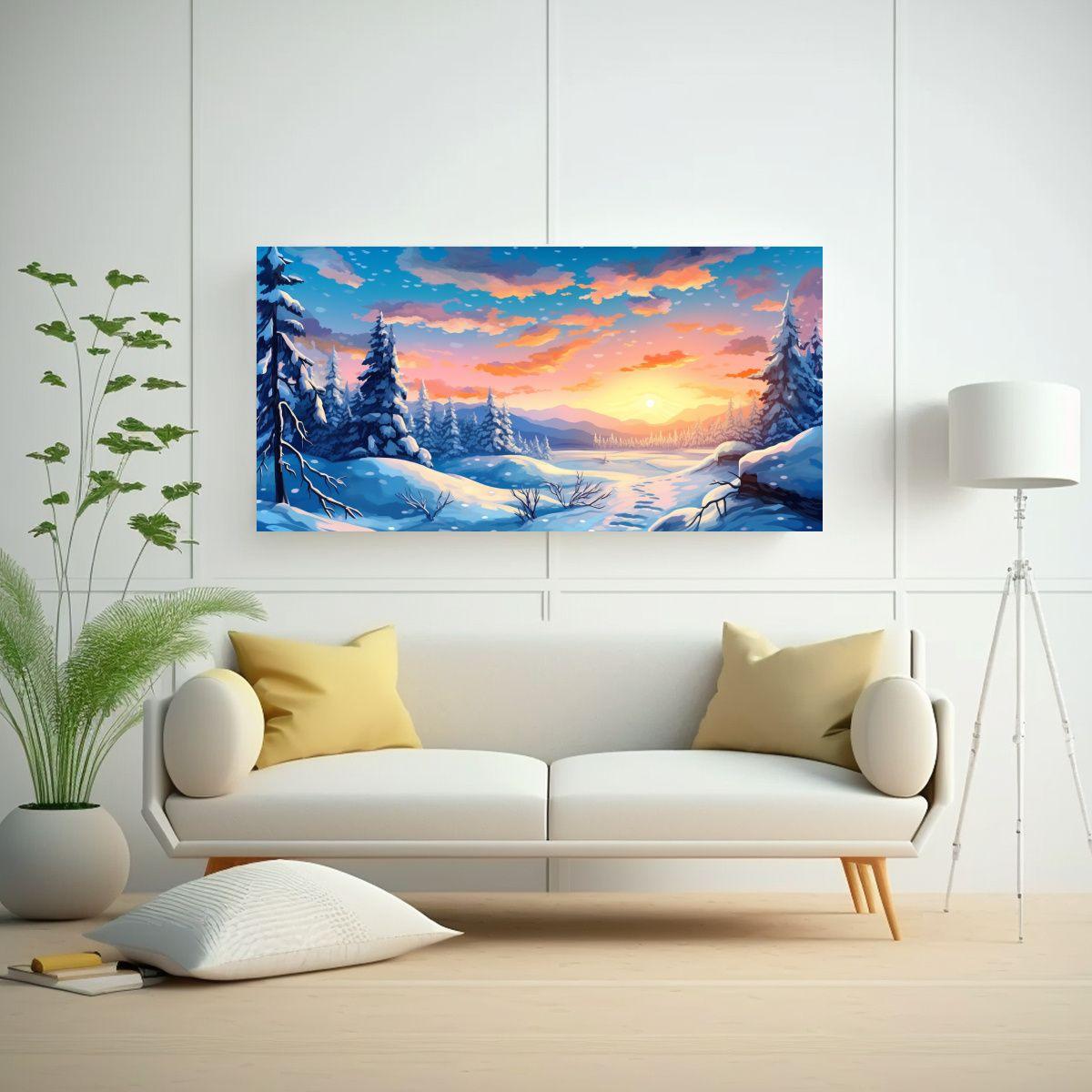 Pinturas De Invierno Con Profundidad Creativa 40x20cm-2