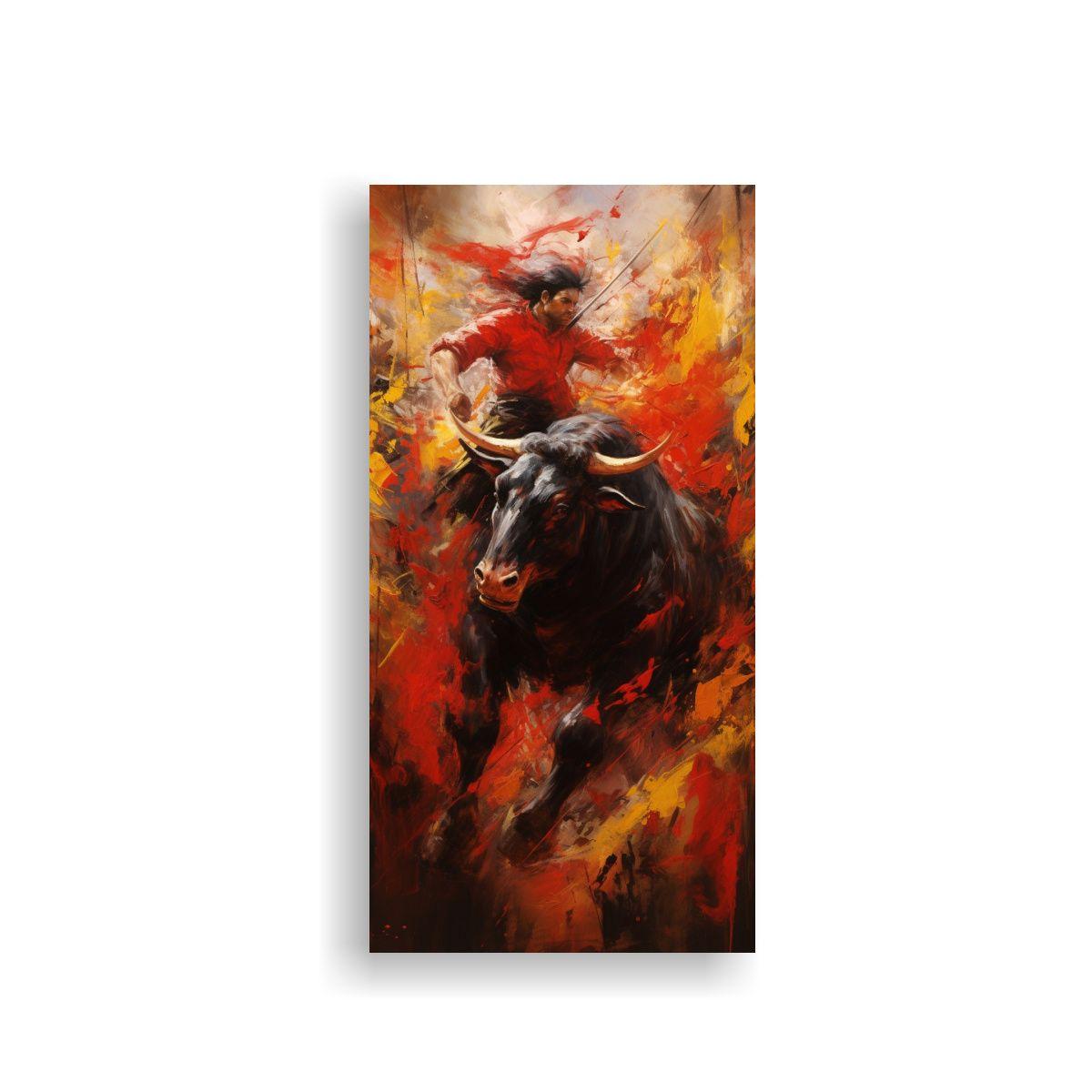 Pinturas Decorativas Abstractas Con Vívidos Rojos 80x160cm-0