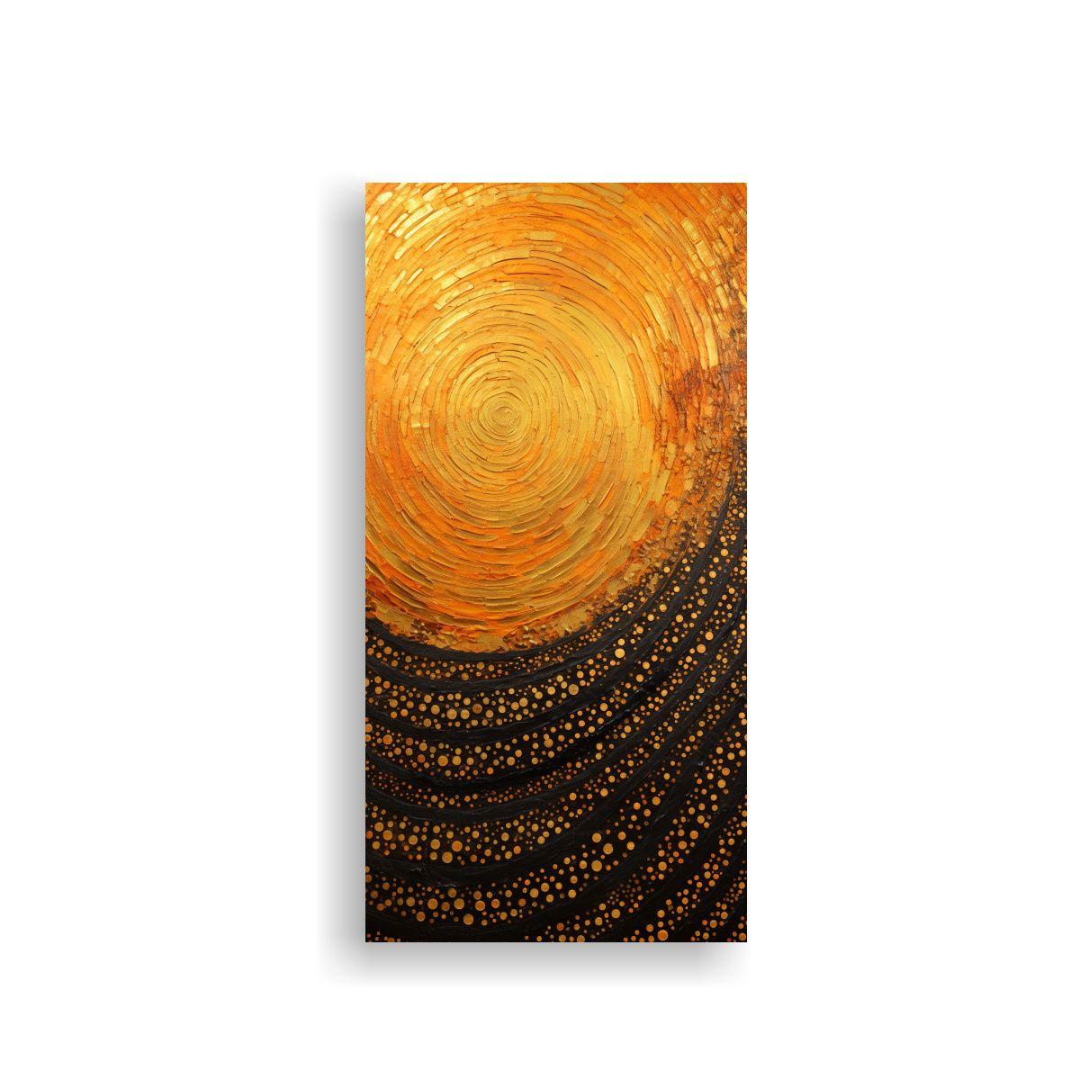 Pintura Decorativa Minimalista Luminosa De Puntos 40x80cm-0