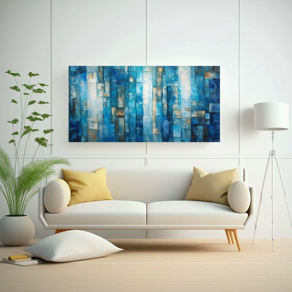 Obra Abstracta Inspirada En La Arquitectura 140x70cm-2