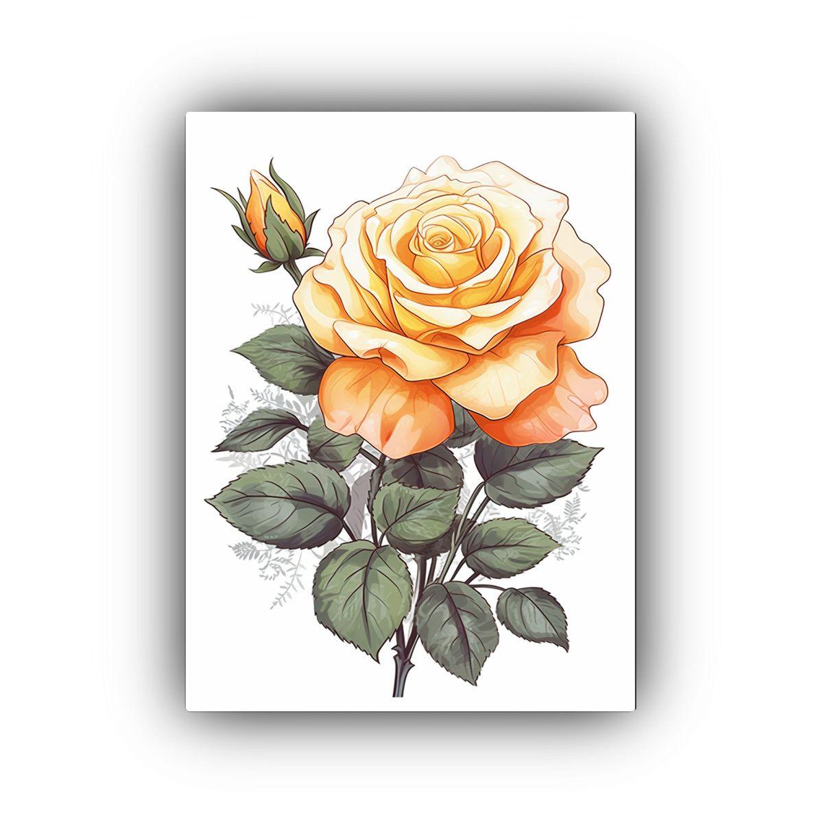 Cuadro De Rosas Blancas Con Flores Silvestres De 30x40cm-0