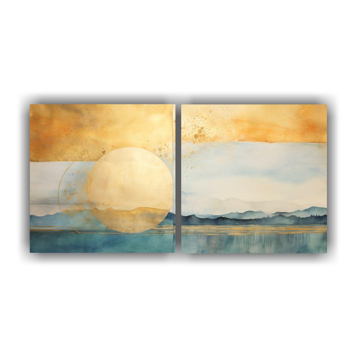 Conjunto 2 Lienzos Imagen Hogar Deco Pintura 140x70 Cm-0