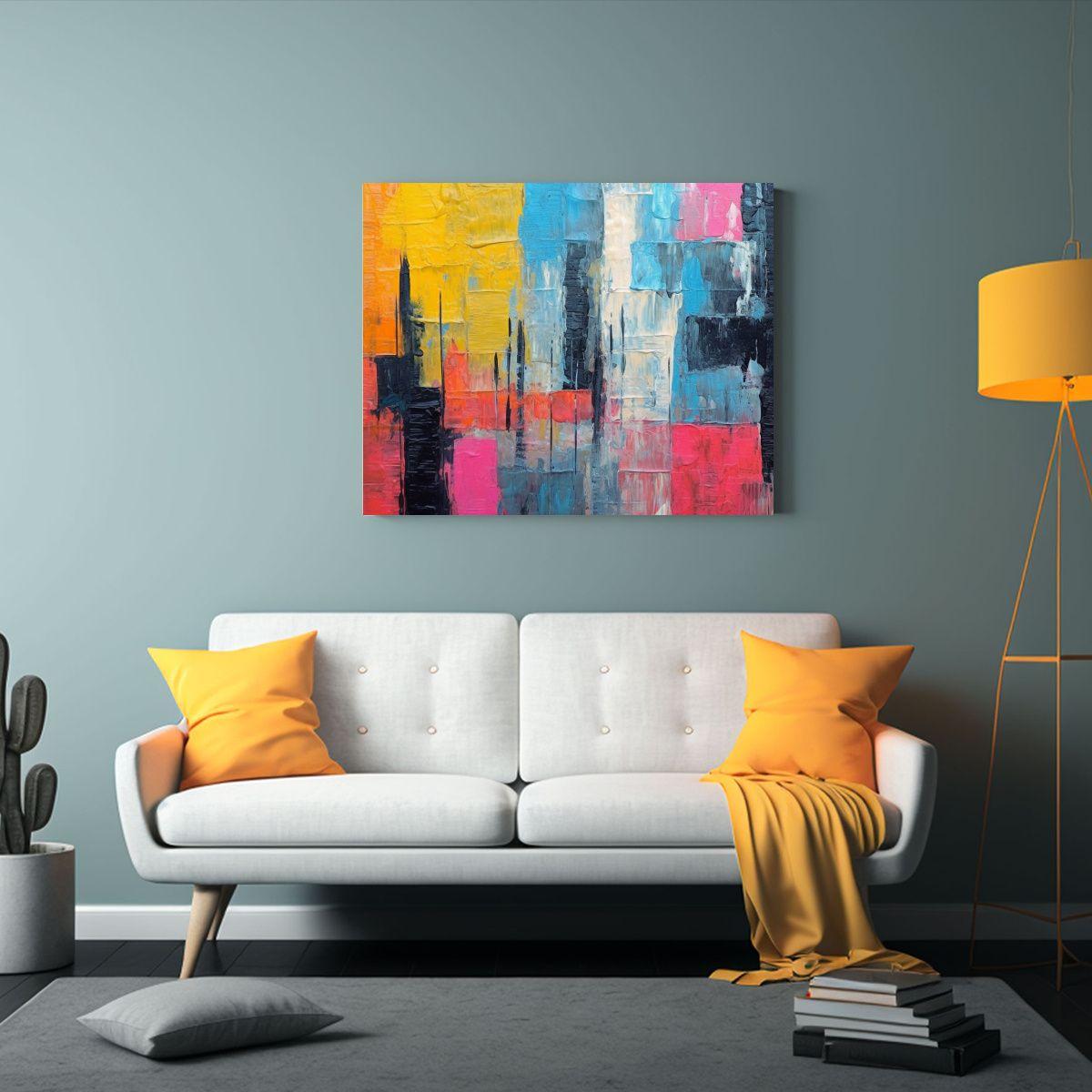 Cuadro De Tela Con Imagen Llamativa De Pintura 65x50cm-2