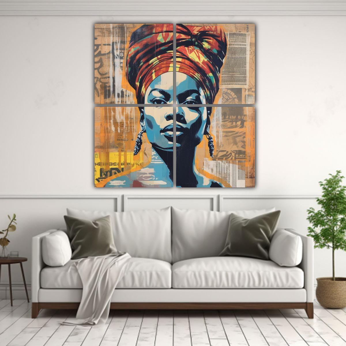 Cuadro Diseño Visión: Mujer Rodeada De 60x60 Cm-2