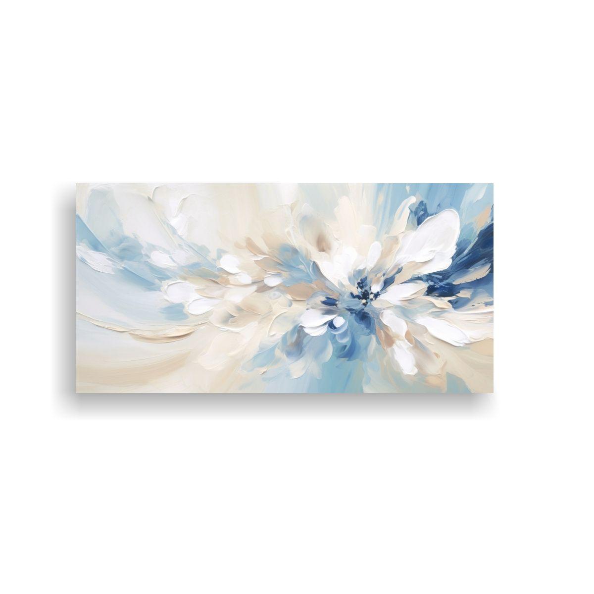 Cuadro Fotografía Abstracto Azul Y Beige: Regalo 100x50cm-0