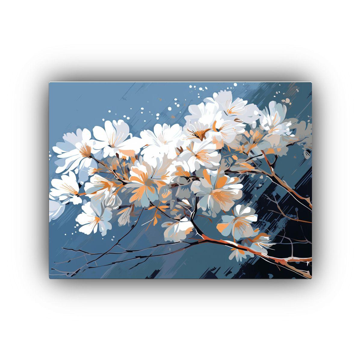 Cuadro Arte Pared Cuadro Vida Acacia En Blanco 50x40cm-0