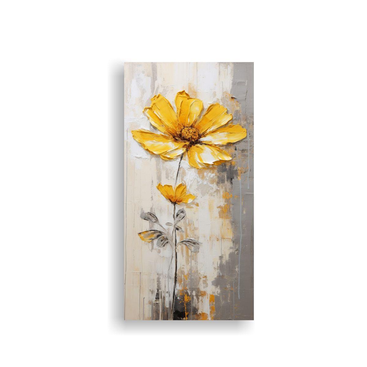 Pintura Creativa Estrellada De Una Flor Amarilla E 60x120cm-0