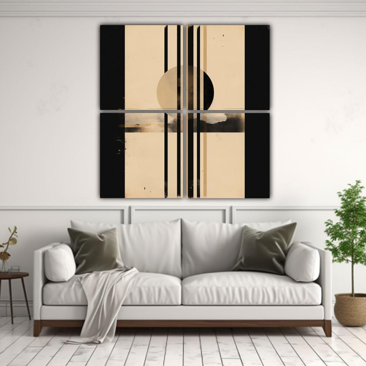 Cuatro Telas En Bastidor Sensibilidad Artística 200x200 Cm-2
