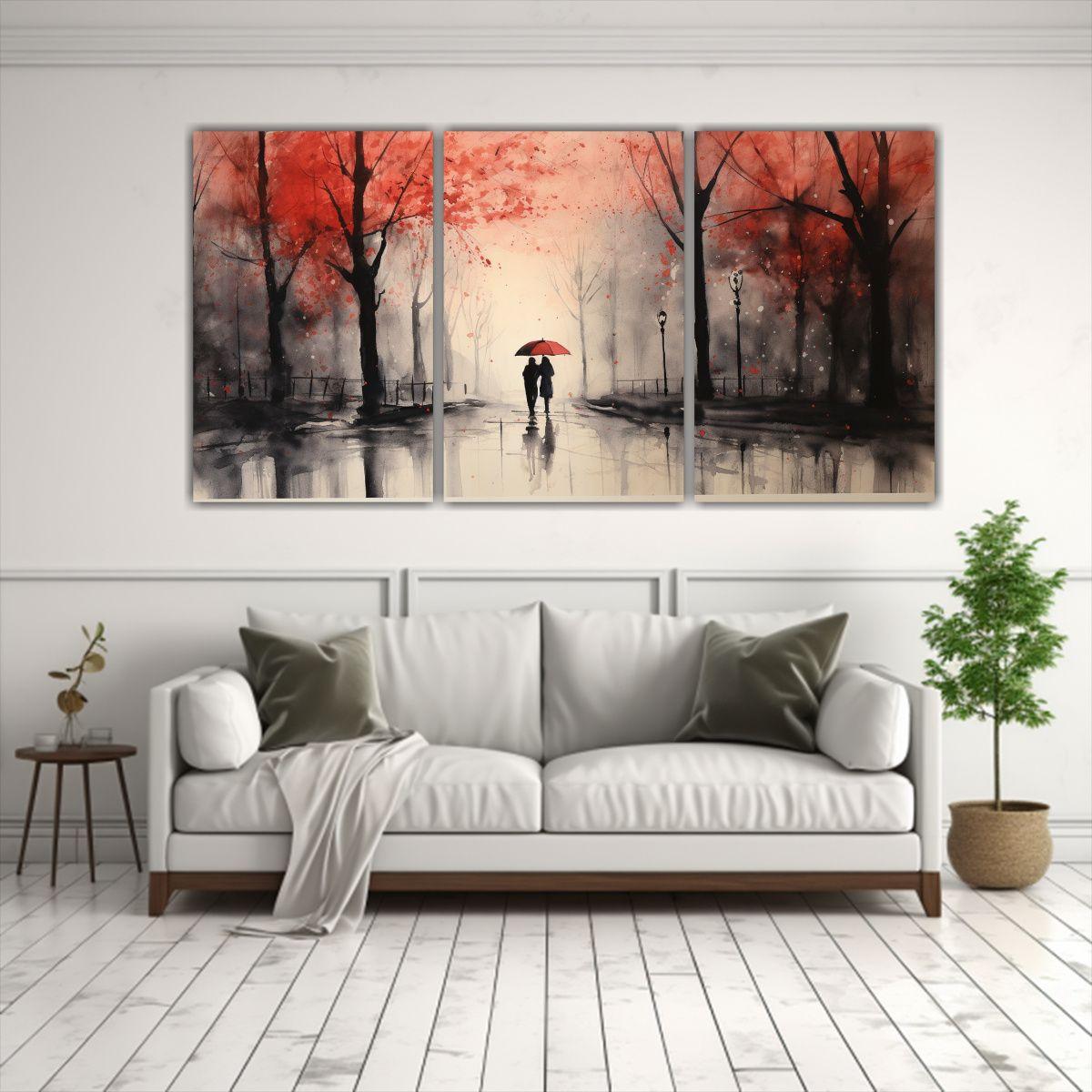 Cuadros Multicolores De Personas Caminando Bajo 120x60 Cm-2