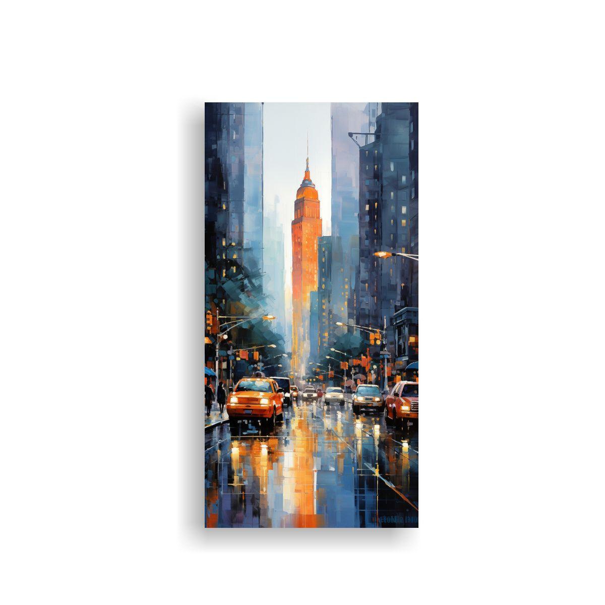 Lienzo De Tela Pintura Urbana En Distintos Colores 40x80cm-0
