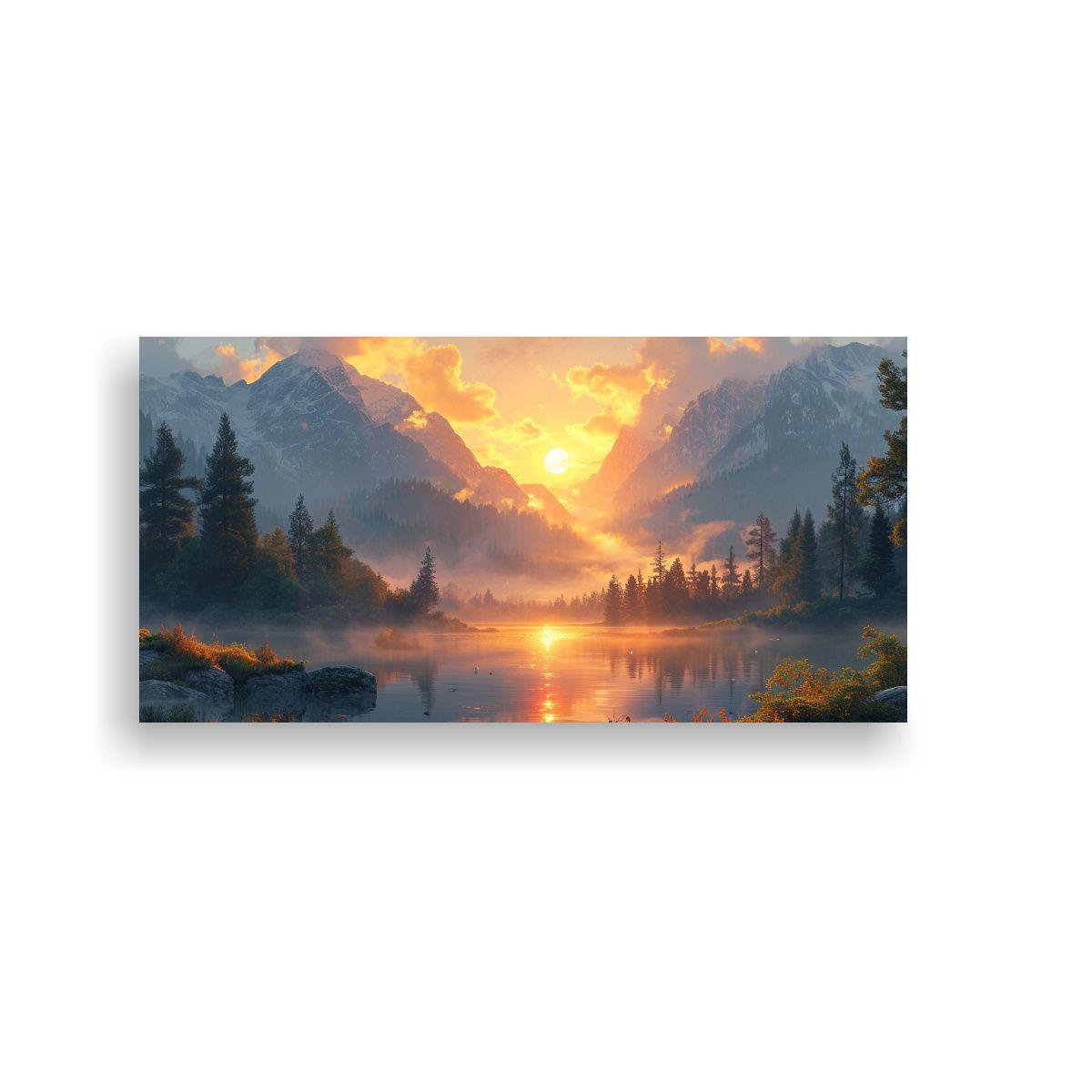 Paisaje Colorido En Estilo De Mark Maggiori: 140x70cm-0