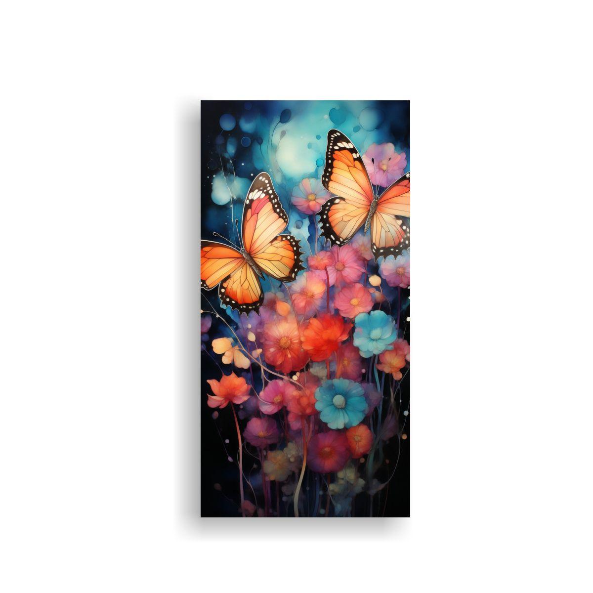 Cuadro Imagen Mágico Mariposas Macro Corazón 40x80cm-0