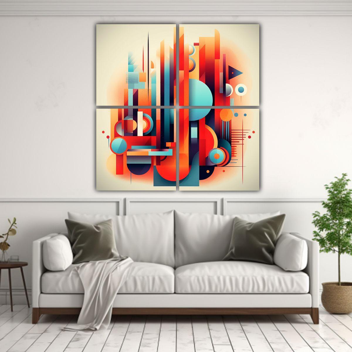 Pinturas Decorativas En Bastidor Con Llamativas 40x40 Cm-2