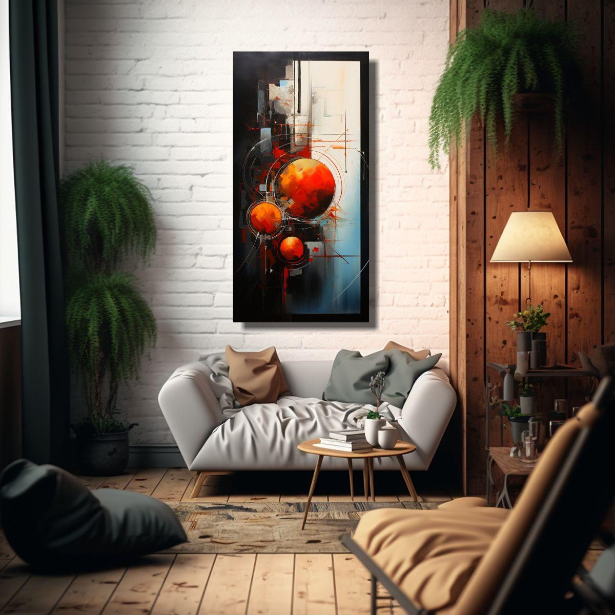 Pintura Abstracta De Naturaleza Viva En Lienzo 70x140cm-2