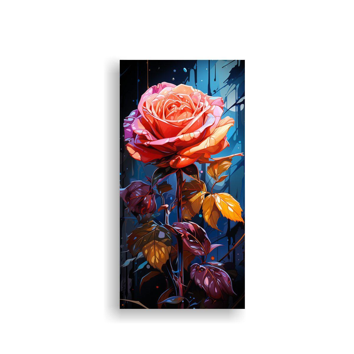 Cuadro Vintage Regalo Rose Bud Pop Art Para 60x120cm-0