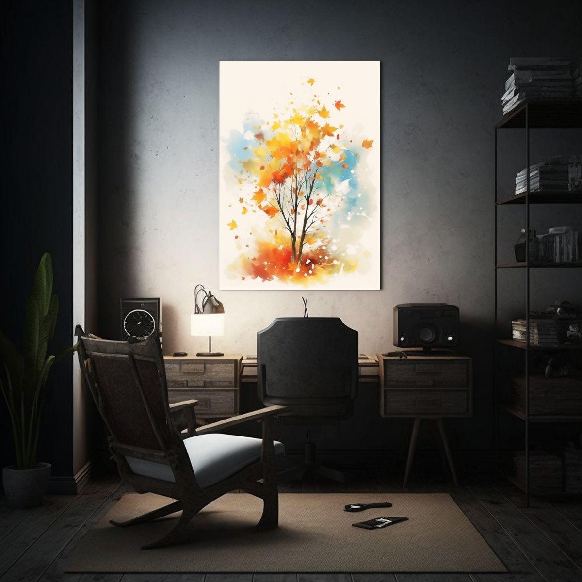 Pintura Decorativa Estilo Acuarela Con Fondo 50x65cm-2