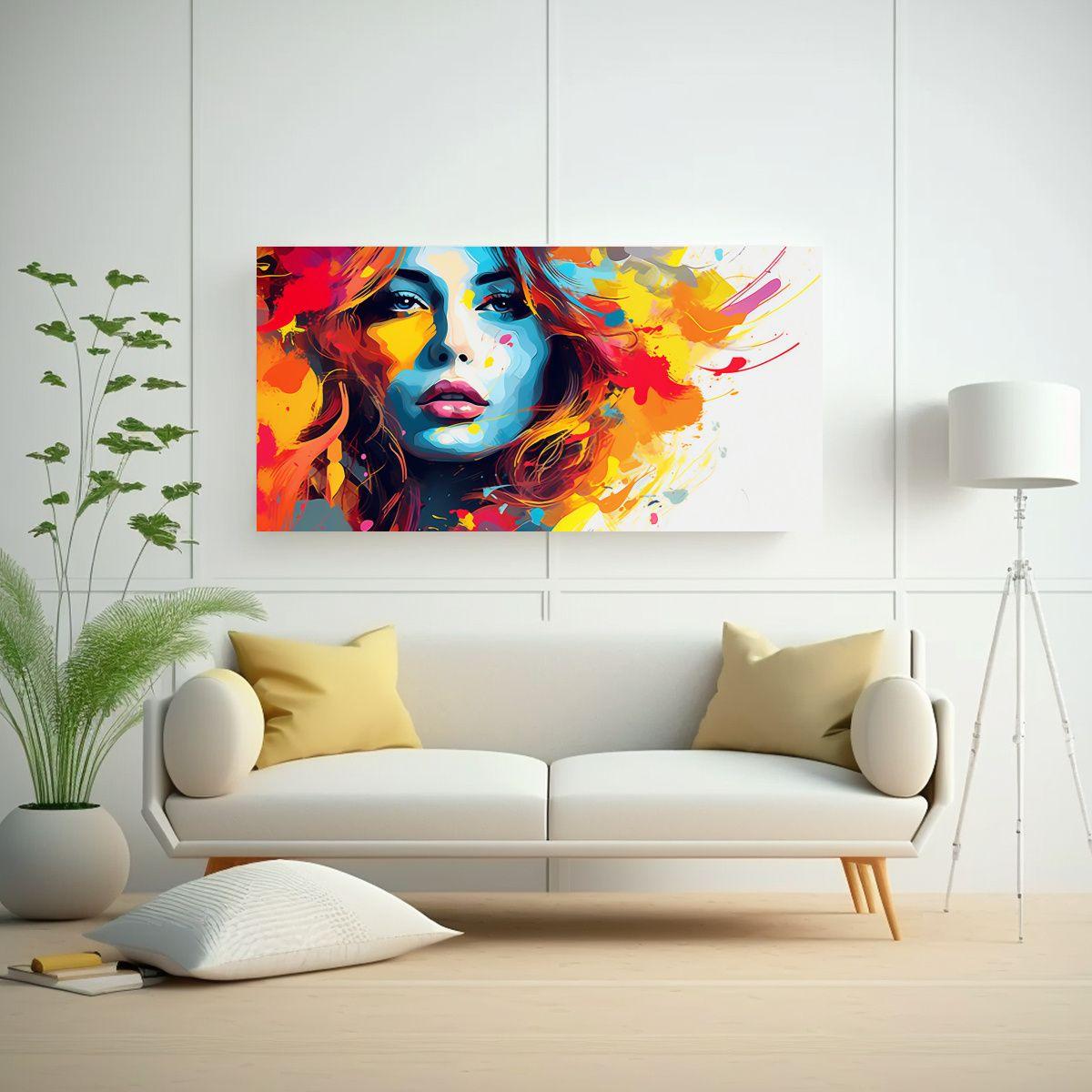 Cuadros En Bastidor Estilo Neo Pop Art Con Colores 60x30cm-2