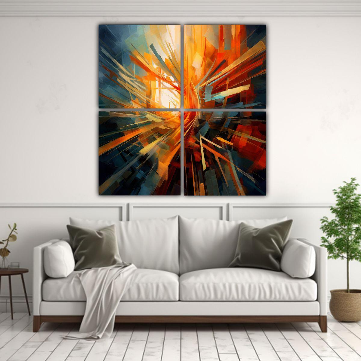 Pinturas Decorativas De La Vanguardia Abstracta 160x160 Cm-2